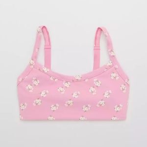 Aerie OFFLINE Goals 💕 pink floral sports bra